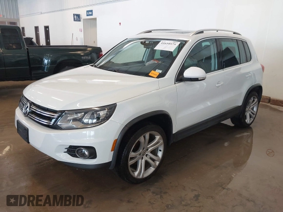 2016 Volkswagen Tiguan S with VIN WVGBV7AX0GW532236, listed as a IAAI auction lot 41610575 with 104,193 mi miles and . Bid and sale history available at DreamBid. Image 17.