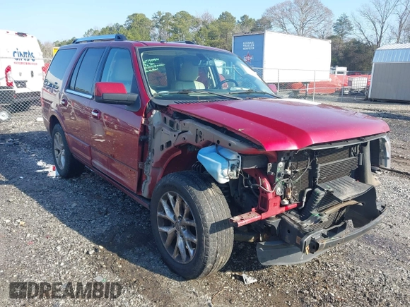 2015 Ford Expedition Limited with VIN 1FMJU1KT0FEF01497, listed as a IAAI auction lot 41536819 with 126,080 mi miles and . Bid and sale history available at DreamBid. Image 6.