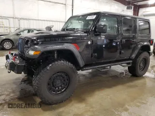 2020 Jeep Wrangler Unlimited Sport S with VIN 1C4HJXDG8LW351093, listed as a Copart auction lot 60510905 with 38,406 mi miles and Salvage title. Bid and sale history available at DreamBid. Image 1.