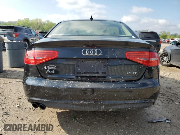 2013 Audi A4 Premium with VIN WAUAFAFL0DA061761, listed as a Copart auction lot 53970215 with 0 mi miles and Clean Title. Bid and sale history available at carsss.com. Image 6.