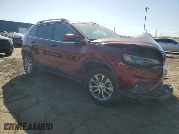 2021 Jeep Cherokee Latitude Lux with VIN 1C4PJMMX3MD232777, listed as a Copart auction lot 56071955 with 56,594 mi miles and Salvage title. Bid and sale history available at DreamBid. Image 4.