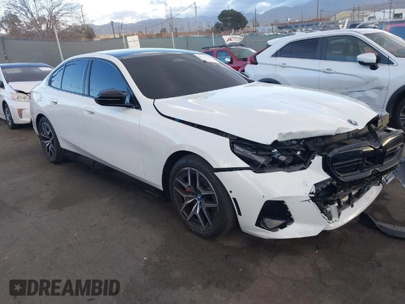 2024 BMW i5 M60 with VIN WBY43FK05RCR89416, listed as a IAAI auction lot 41263506 with 5,062 mi miles and . Bid and sale history available at DreamBid. Image 1.