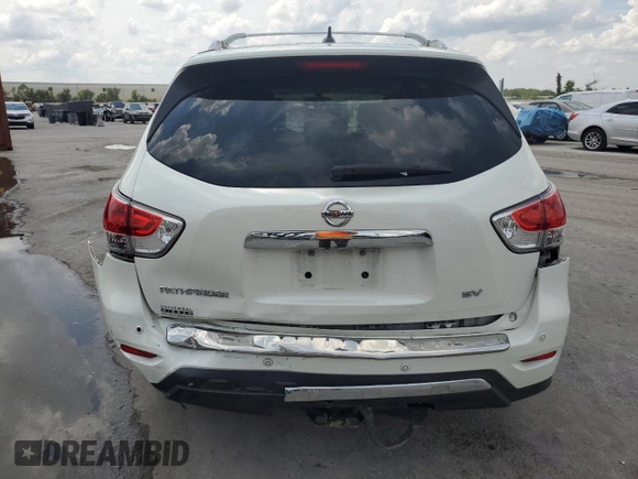 2015 Nissan Pathfinder SV with VIN 5N1AR2MN9FC712585, listed as a Copart auction lot 58863605 with 160,588 mi miles and Salvage title. Bid and sale history available at DreamBid. Image 6.