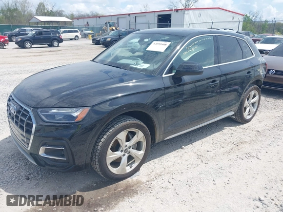 2021 Audi Q5 Premium Plus with VIN WA1BAAFY7M2024762, listed as a IAAI auction lot 42090408 with 58,082 mi miles and . Bid and sale history available at DreamBid. Image 21.