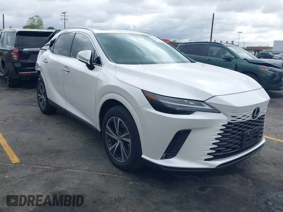 2024 Lexus RX 350 z VIN 2T2BAMBA5RC043718, wystawiony jako IAAI lot #42162415 z przebiegiem 5577 mil mil oraz . Historia ofert i sprzedaży dostępna na DreamBid. Obrazek 1.