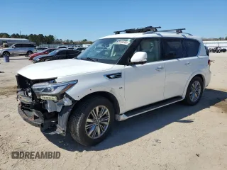 2018 Infiniti QX80 with VIN JN8AZ2NEXJ9193253, listed as a Copart auction lot 50045995 with 115,539 mi miles and Salvage Title. Bid and sale history available at DreamBid. Image 1.