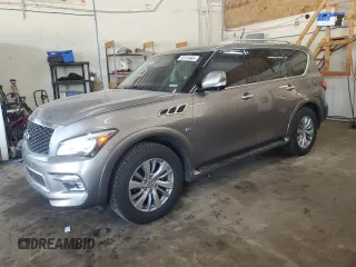 2017 Infiniti QX80 z VIN JN8AZ2NF3H9679311, wystawiony jako Copart lot #55234965 z przebiegiem 58 229 mil mil oraz Nie do naprawy. Historia ofert i sprzedaży dostępna na DreamBid. Obrazek 1.