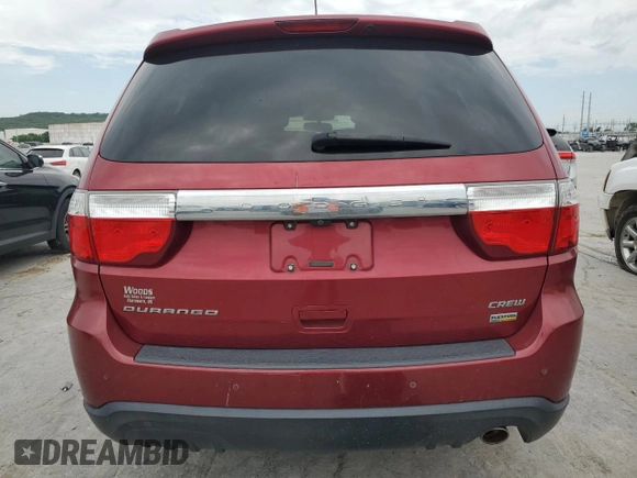 2013 Dodge Durango Crew with VIN 1C4RDHDG1DC584253, listed as a Copart auction lot 59395725 with 152,595 mi miles and Salvage title. Bid and sale history available at DreamBid. Image 6.