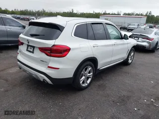 2020 BMW X3 sDrive30i with VIN 5UXTY3C04L9C53343, listed as a IAAI auction lot 41208883 with 1 mi miles. Bid and sale history available at carsss.com. Image 4.