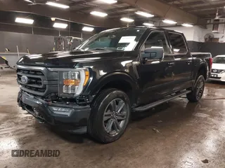 2023 Ford F-150 XL with VIN 1FTFW1E5XPKE80999, listed as a IAAI auction lot 41596993 with 33,285 mi miles. Bid and sale history available at carsss.com. Image 21.