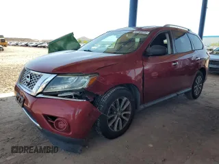 2016 Nissan Pathfinder S with VIN 5N1AR2MNXGC660725, listed as a Copart auction lot 61164915 with 125,134 mi miles and Salvage title. Bid and sale history available at DreamBid. Image 1.