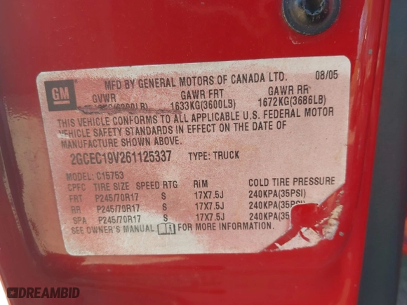 2006 Chevrolet Silverado 1500 LT1 with VIN 2GCEC19V261125337, listed as a IAAI auction lot 41045372 with 288,785 mi miles. Bid and sale history available at carsss.com. Image 9.