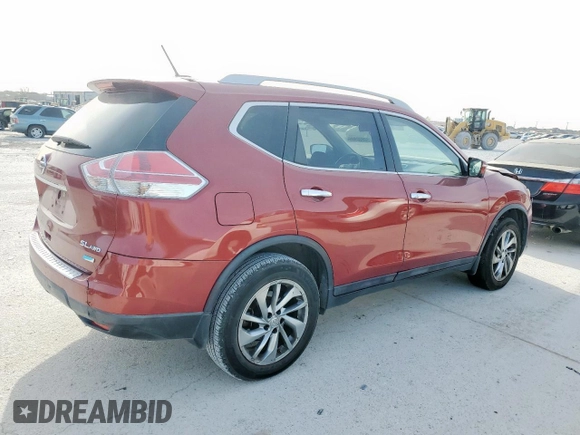 2014 Nissan Rogue S with VIN 5N1AT2MV5EC860815, listed as a Copart auction lot 50600905 with 134,476 mi miles and Salvage Title. Bid and sale history available at carsss.com. Image 3.