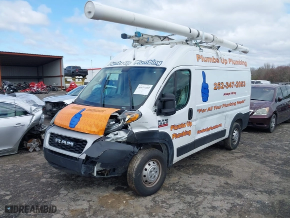 2019 Ram ProMaster Cargo Van with VIN 3C6TRVBG3KE532824, listed as a IAAI auction lot 41677419 with 127,056 mi miles. Bid and sale history available at carsss.com. Image 18.