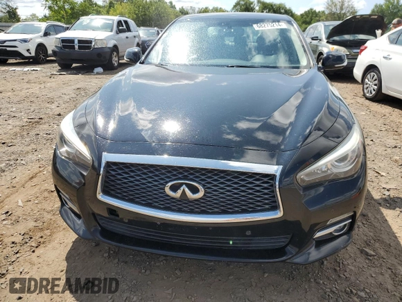 2014 Infiniti Q50 Sport with VIN JN1BV7AR1EM681398, listed as a Copart auction lot 80854494 with 128,127 mi miles and Salvage title. Bid and sale history available at DreamBid. Image 5.