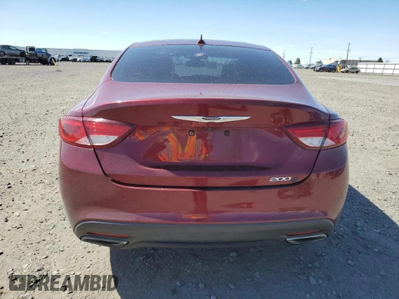 2015 Chrysler 200 S with VIN 1C3CCCBG1FN757019, listed as a Copart auction lot 53705525 with 91,026 mi miles and Salvage Title. Bid and sale history available at carsss.com. Image 6.