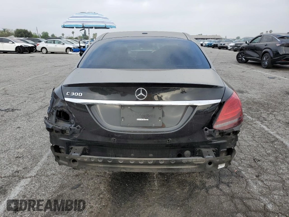 2021 Mercedes-Benz C 300 with VIN W1KWF8DB4MR610817, listed as a Copart auction lot 57913455 with 40,810 mi miles and Salvage title. Bid and sale history available at DreamBid. Image 6.
