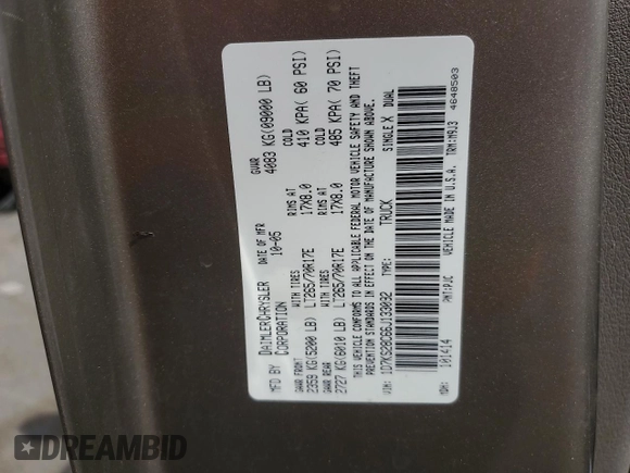 2006 Dodge 2500 SLT z VIN 1D7KS28C66J133092, wystawiony jako Copart lot #54541285 z przebiegiem 118 218 mil mil oraz Szkoda całkowita • Salvage title. Historia ofert i sprzedaży dostępna na DreamBid. Obrazek 12.