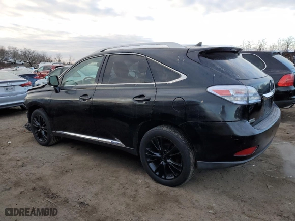 2011 Lexus RX 450h with VIN JTJBC1BA1B2418843, listed as a Copart auction lot 42534245 with 181,936 mi miles and Salvage Title. Bid and sale history available at carsss.com. Image 2.