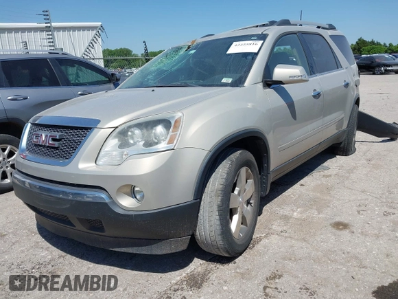 2010 GMC Acadia SLT1 with VIN 1GKLRMEDXAJ195059, listed as a IAAI auction lot 42255816 with Not provided miles and . Bid and sale history available at DreamBid. Image 2.
