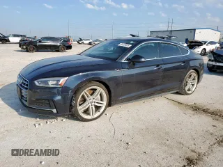 2018 Audi A5 Sportback Premium Plus with VIN WAUENCF59JA103874, listed as a Copart auction lot 59020685 with 100,634 mi miles and Salvage title. Bid and sale history available at DreamBid. Image 1.
