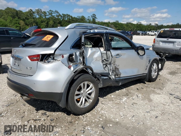 2013 Infiniti FX with VIN JN8CS1MU2DM140824, listed as a Copart auction lot 47766185 with Not Provided miles and Salvage Title. Bid and sale history available at carsss.com. Image 3.