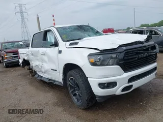 2020 Ram 1500 Big Horn with VIN 1C6SRFFT8LN301178, listed as a IAAI auction lot 42265449 with 74,968 mi miles and . Bid and sale history available at DreamBid. Image 1.