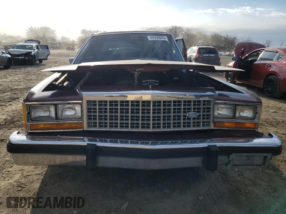 1987 Ford Ltd Crown Victoria with VIN 2FABP73F8HX128759, listed as a Copart auction lot 49956845 with 0 mi miles and Salvage Title. Bid and sale history available at carsss.com. Image 5.