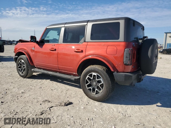 2023 Ford Bronco with VIN 1FMEE5BP2PLB61761, listed as a Copart auction lot 46178755 with 17,180 mi miles and Salvage Title. Bid and sale history available at DreamBid. Image 2.