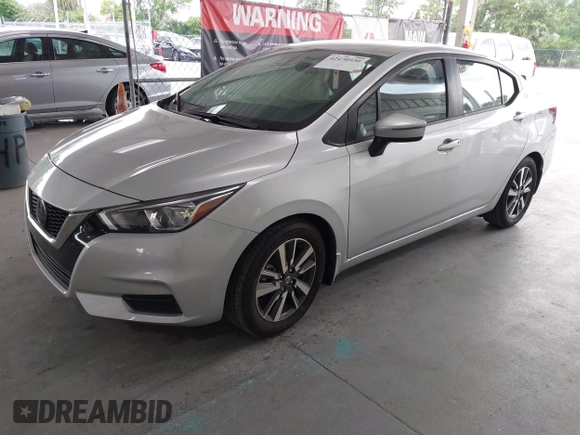 2021 Nissan Versa SV with VIN 3N1CN8EV4ML858875, listed as a IAAI auction lot 42470930 with 11,908 mi miles and . Bid and sale history available at DreamBid. Image 2.