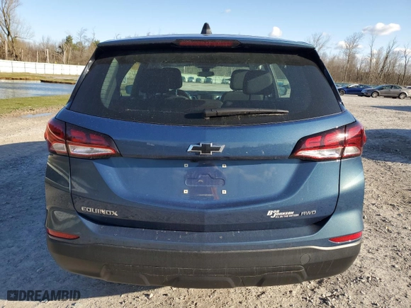 2024 Chevrolet Equinox LS with VIN 3GNAXSEG9RL159804, listed as a Copart auction lot 53052705 with 7,956 mi miles and Salvage Title. Bid and sale history available at carsss.com. Image 6.