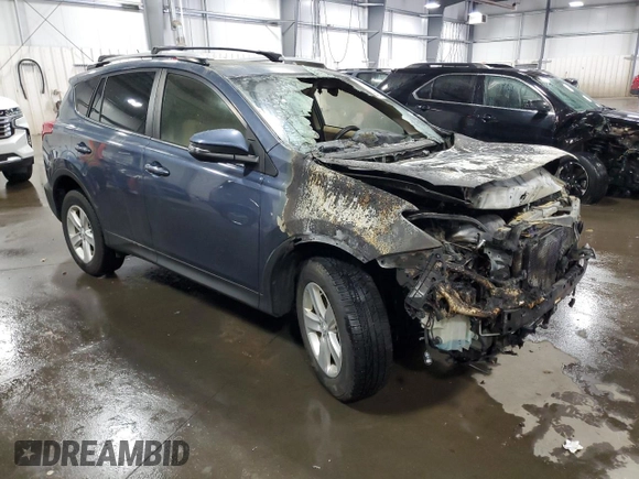 2013 Toyota RAV4 XLE with VIN JTMRFREV6DD020072, listed as a Copart auction lot 51130765 with 0 mi miles and Salvage Title. Bid and sale history available at carsss.com. Image 4.