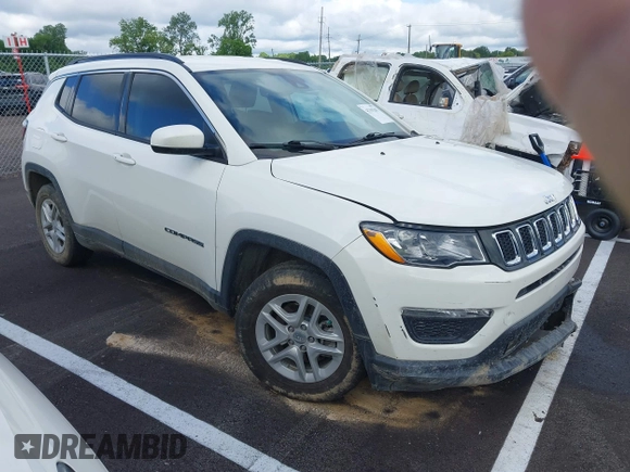 2020 Jeep Compass Sport с VIN 3C4NJCAB2LT219828, выставлен на аукционе IAAI как лот 42315203 с пробегом 17 507 миль миль и . История ставок и продаж доступна на DreamBid. Изображение 1.
