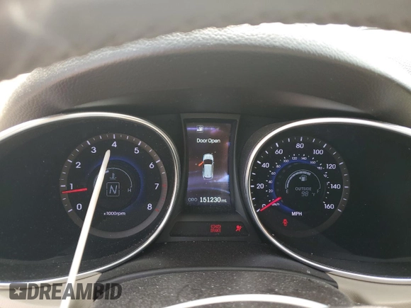2014 Hyundai Santa Fe with VIN 5XYZU3LBXEG193009, listed as a Copart auction lot 60458575 with 151,230 mi miles and Salvage title. Bid and sale history available at DreamBid. Image 9.