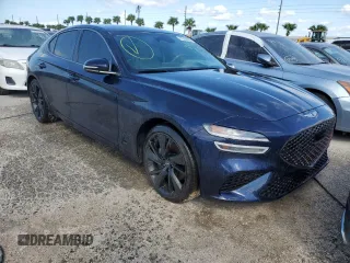 2023 Genesis G70 2.0T with VIN KMTG34TA9PU120546, listed as a Copart auction lot 75130334 with Not Provided miles and Salvage Title. Bid and sale history available at DreamBid. Image 4.