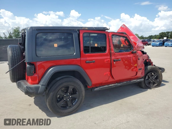 2020 Jeep Wrangler Unlimited Sport S с VIN 1C4HJXDG0LW186740, выставлен на аукционе Copart как лот 65562215 с пробегом 89 160 миль миль и На запчасти • Non repairable. История ставок и продаж доступна на DreamBid. Изображение 3.