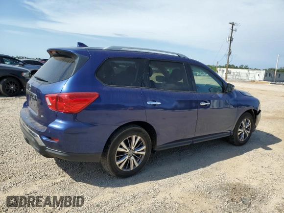 2020 Nissan Pathfinder SV with VIN 5N1DR2BNXLC593070, listed as a Copart auction lot 53845785 with 84,443 mi miles and Salvage title. Bid and sale history available at DreamBid. Image 3.
