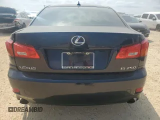 2008 Lexus IS with VIN JTHBK262885082029, listed as a Copart auction lot 53275535 with 237,252 mi miles and Salvage Title. Bid and sale history available at carsss.com. Image 6.