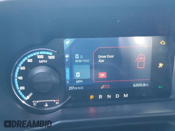 2021 Ford Bronco with VIN 1FMEE5DH0MLA77066, listed as a Copart auction lot 87551145 with 62,610 mi miles and Salvage title. Bid and sale history available at DreamBid. Image 9.
