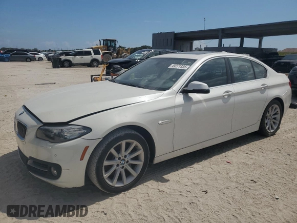 2015 BMW 5 Series 535i with VIN WBA5B1C55FG127076, listed as a Copart auction lot 49271335 with 97,700 mi miles and Clean Title. Bid and sale history available at carsss.com. Image 1.