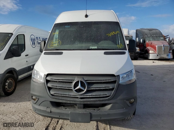 2022 Mercedes-Benz Sprinter Cargo Van with VIN W1Y4ECHY0NT107310, listed as a Copart auction lot 76189614 with 0 mi miles and Non Repairable. Bid and sale history available at carsss.com. Image 5.