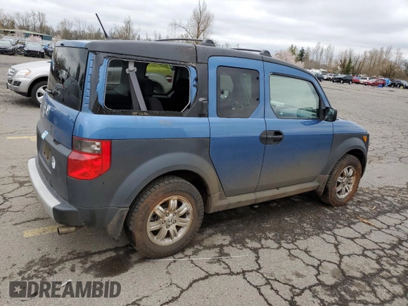 2006 Honda Element EX with VIN 5J6YH28676L016309, listed as a Copart auction lot 48168375 with 174,641 mi miles and Salvage Title. Bid and sale history available at DreamBid. Image 3.