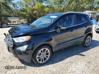 2019 Ford EcoSport Titanium z VIN MAJ3S2KE8KC278227, wystawiony jako Copart lot #46604965 z przebiegiem 59 390 mil mil oraz Czysty tytuł • Clean title. Historia ofert i sprzedaży dostępna na DreamBid. Obrazek 1.