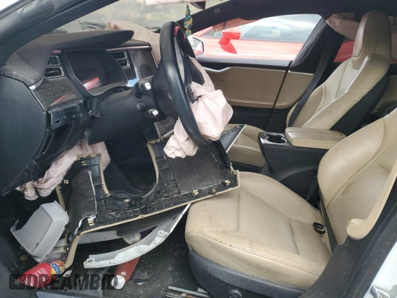 2015 Tesla Model S 85D with VIN 5YJSA1S21FF096032, listed as a Copart auction lot 80075234 with Not Provided miles and Clean Title. Bid and sale history available at carsss.com. Image 7.