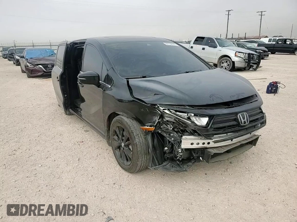 2024 Honda Odyssey Sport with VIN 5FNRL6H78RB046354, listed as a Copart auction lot 44734005 with 10,872 mi miles and Salvage Title. Bid and sale history available at DreamBid. Image 12.