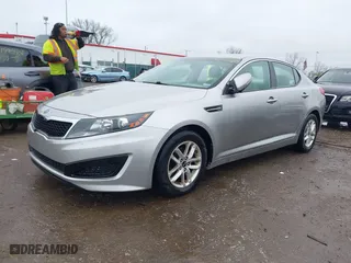 2011 Kia Optima LX with VIN KNAGM4A76B5146718, listed as a IAAI auction lot 42006225 with 213,939 mi miles. Bid and sale history available at carsss.com. Image 18.