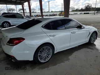 2020 Genesis G70 2.0T with VIN KMTG34LA5LU059898, listed as a Copart auction lot 46987825 with 38,166 mi miles and Salvage title. Bid and sale history available at DreamBid. Image 3.