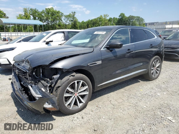 2021 Jaguar F-Pace S with VIN SADCJ2EU7MA668268, listed as a Copart auction lot 56007285 with 30,836 mi miles and Salvage title. Bid and sale history available at DreamBid. Image 1.