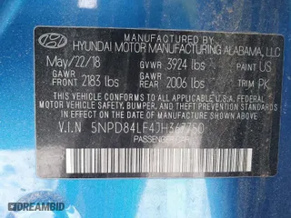 2018 Hyundai Elantra SEL with VIN 5NPD84LF4JH367750, listed as a IAAI auction lot 41528384 with 40,871 mi miles. Bid and sale history available at carsss.com. Image 9.