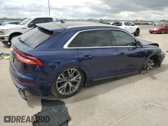 2022 Audi Q8 Prestige with VIN WA1FVBF12ND009672, listed as a Copart auction lot 71122534 with 21,986 mi miles and Salvage Title. Bid and sale history available at carsss.com. Image 3.